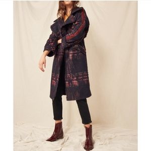 Free People Punk Dreams Overcoat / Dissolved Plaid